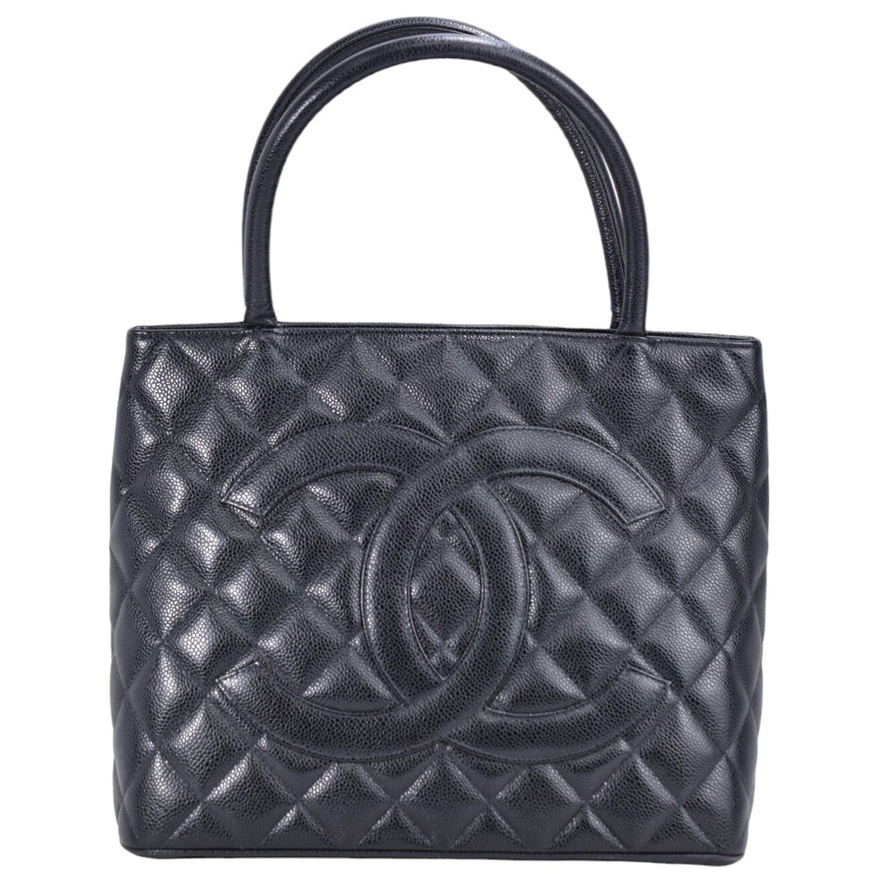 Chanel Caviar Bag Gold Black Reissue Tote Mark Skin Coco - Picture 2 of 7
